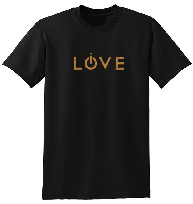 LIVE LOVE / Metallic Copper 1 John 4:9 KJV Prepper Christian Shirt