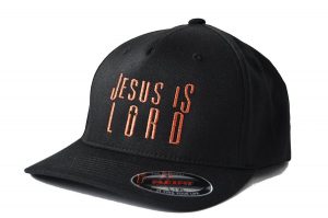 JESUS IS LORD Copper Embroidered Flexfit Hat