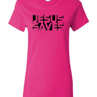 Jesus Saves positive/negative space design Christian shirt