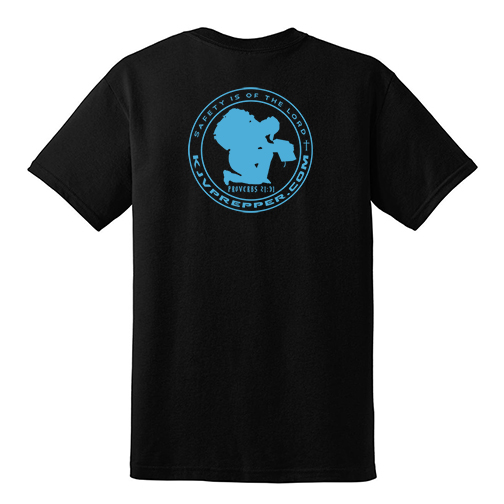 Jesus is Lord - Safety is of The Lord KJV Prepper Logo - Black/Cool Blue