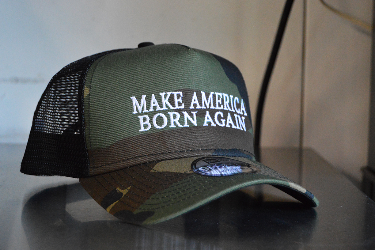 SOBER Camo New Era Snapback Christian Trucker hat