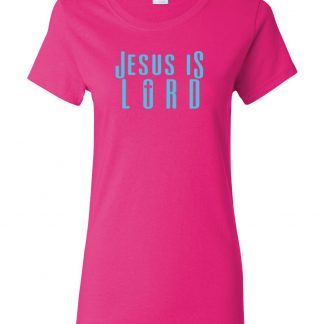 Jesus is Lord Ladies Premium Heavyweight Cross-Grain Hoodie - Dusty Rose