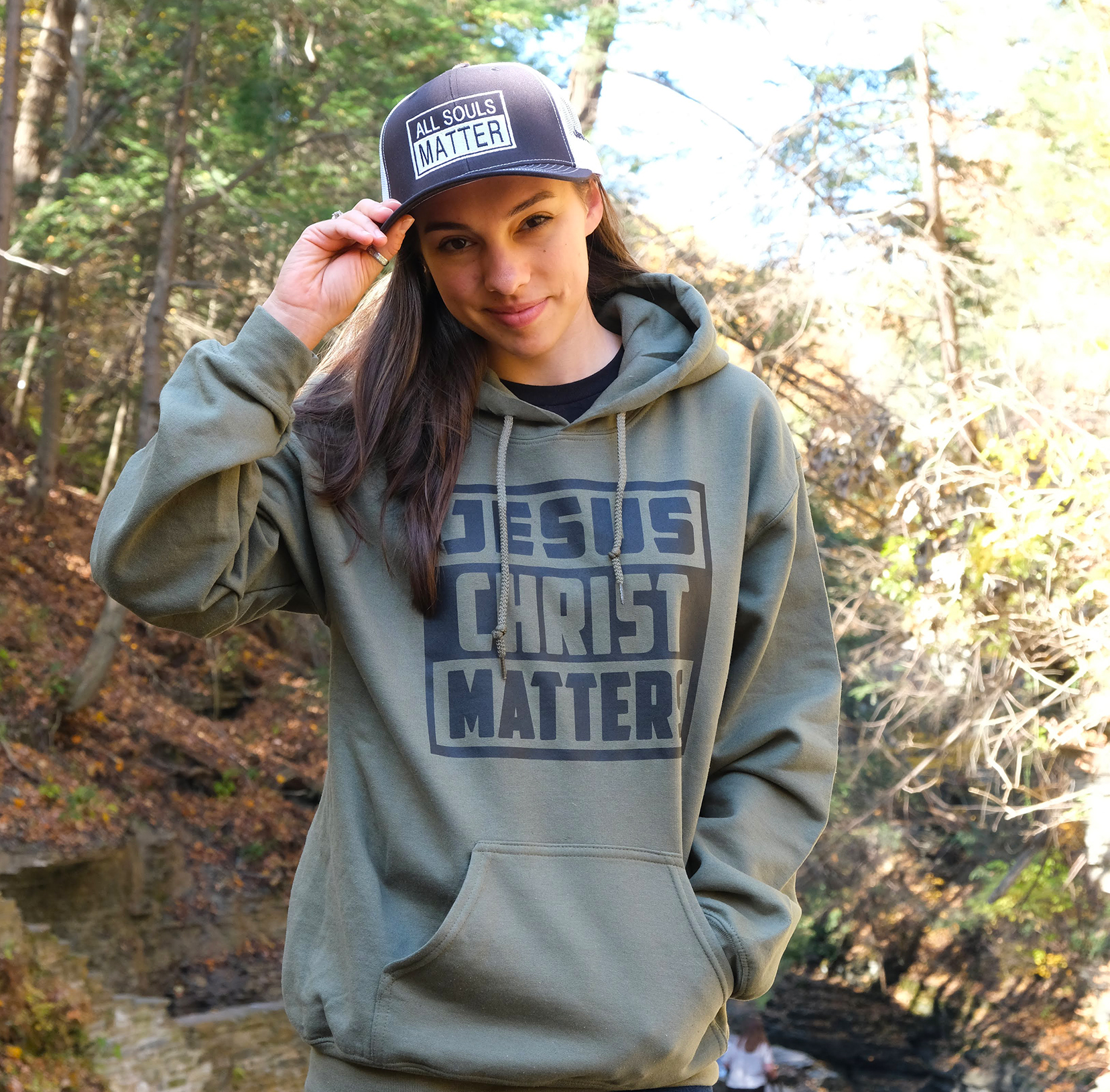 Jesus Christ Matters Mark 13:31 Christian Hoodie - Carolina Blue